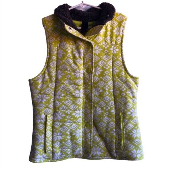 Zella Girl Other - Kid's Zella Neon Green Winter Snowflakes Puffer Vest